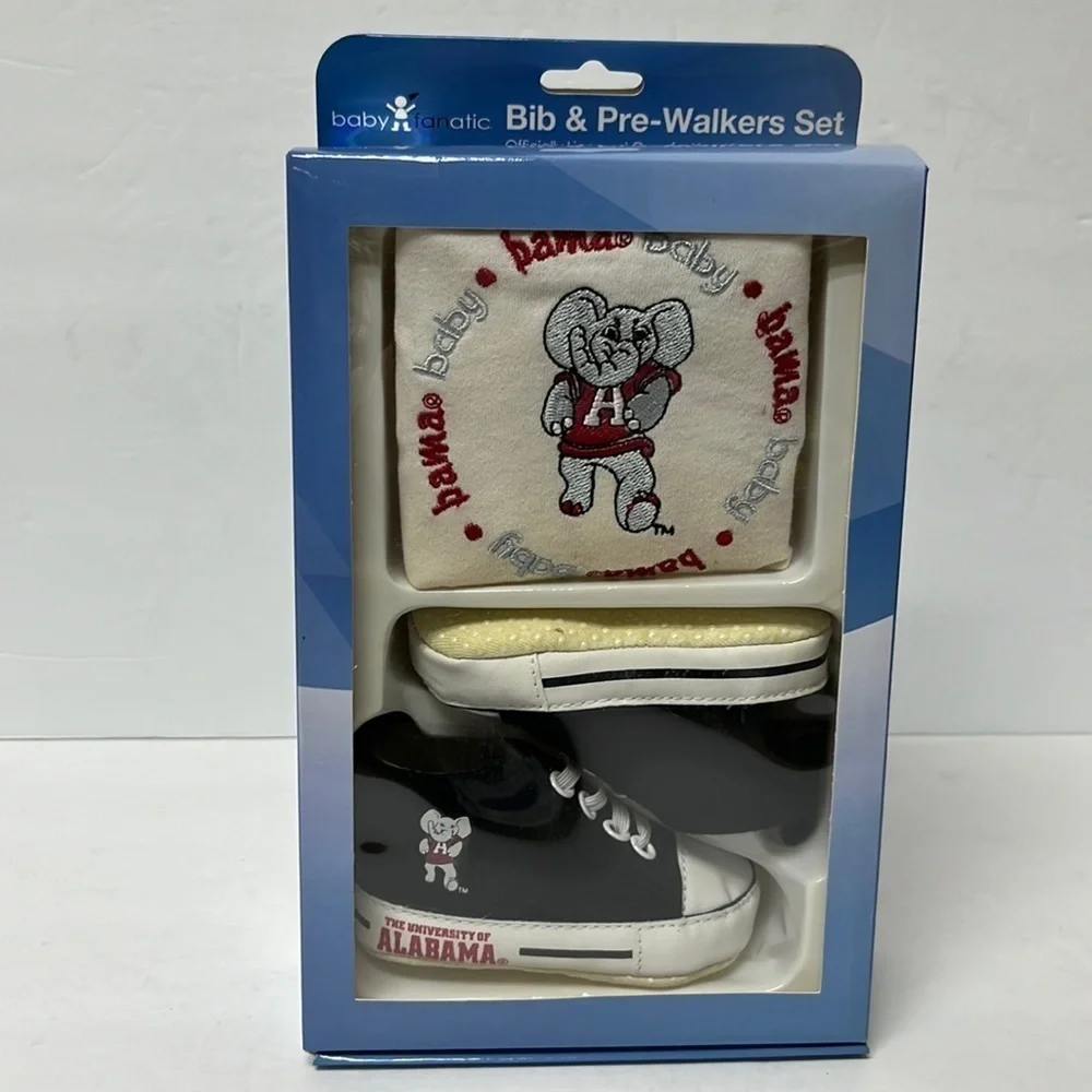 BABY fanatic Bib and pre walker set. NCAA Alabama Crimson Tide